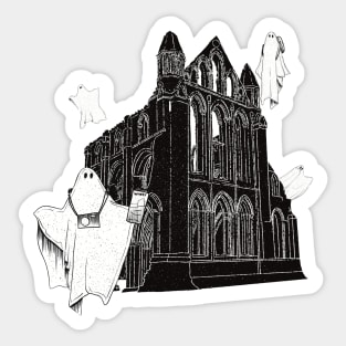 Tourist Ghosts At Whitby Abbey Sticker